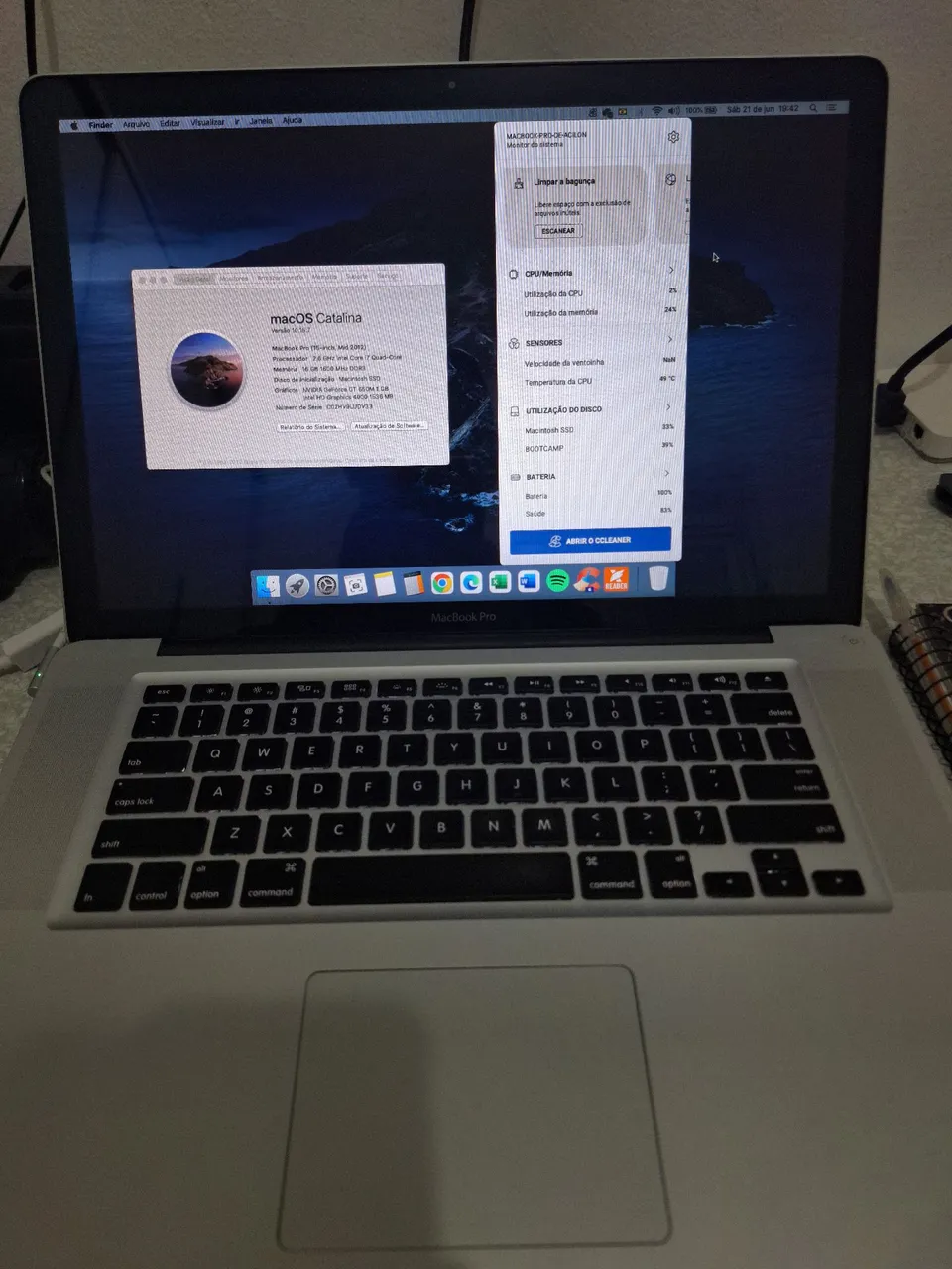 MacBook Pro 15 Mid 2012 i7 16GB RAM 256GB SSD