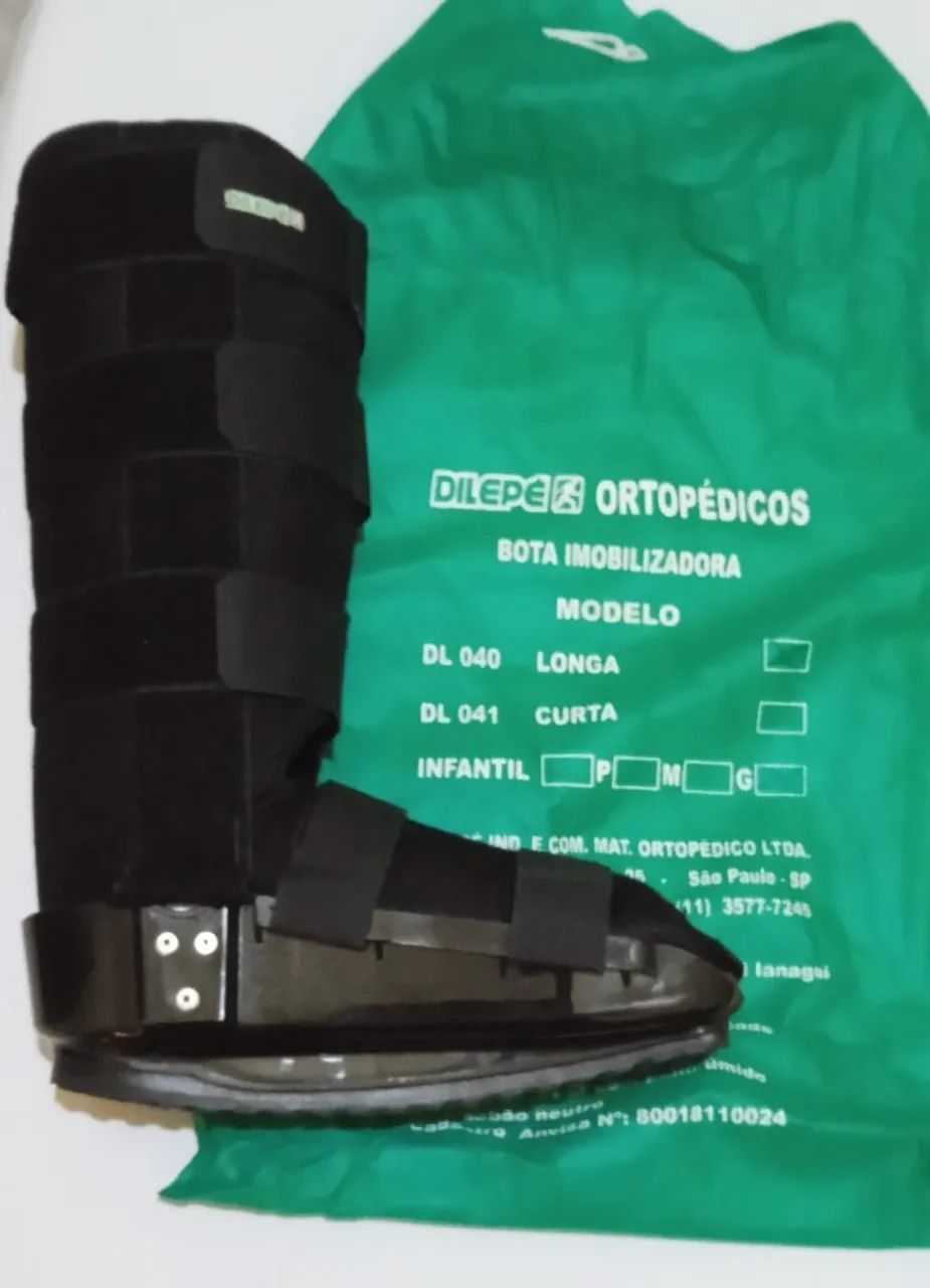 Bota Imobilizadora Ortopédica Tornozelo Longa Dilepé - G - Foto 2