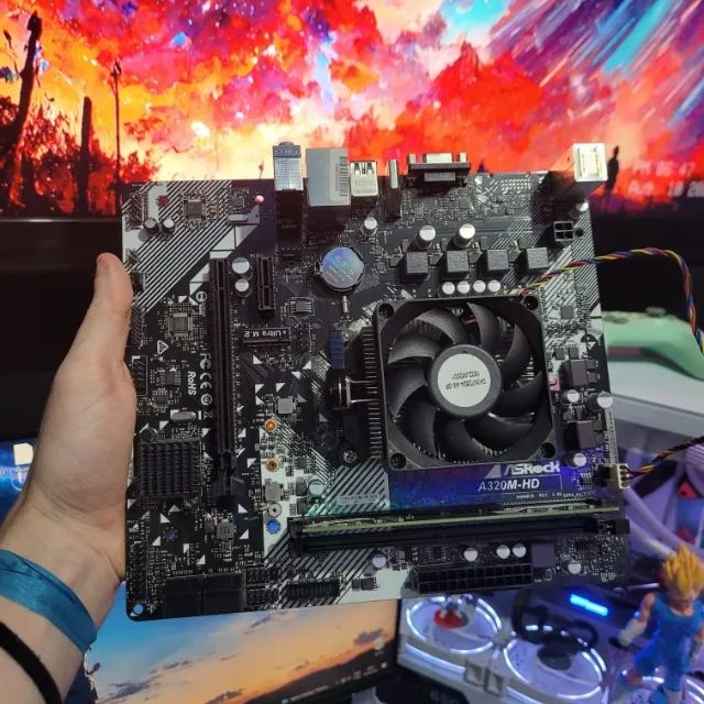 PROCESSADOR AMD A10 9700 + PLACA MÃE A320m-HD + 8G RAM DDR464297079043459121