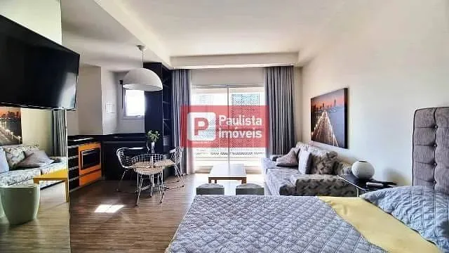Studio para locação no Condomínio Diseno !! 38m² área útil, 1 vaga, Mobiliado ! Brooklin P