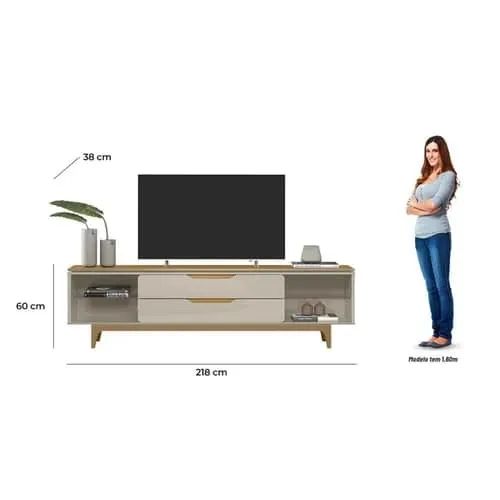 Rack Los Angeles 2,18m de Largura para Tv de até 75 Polegadas- Produto Novo - Foto 3