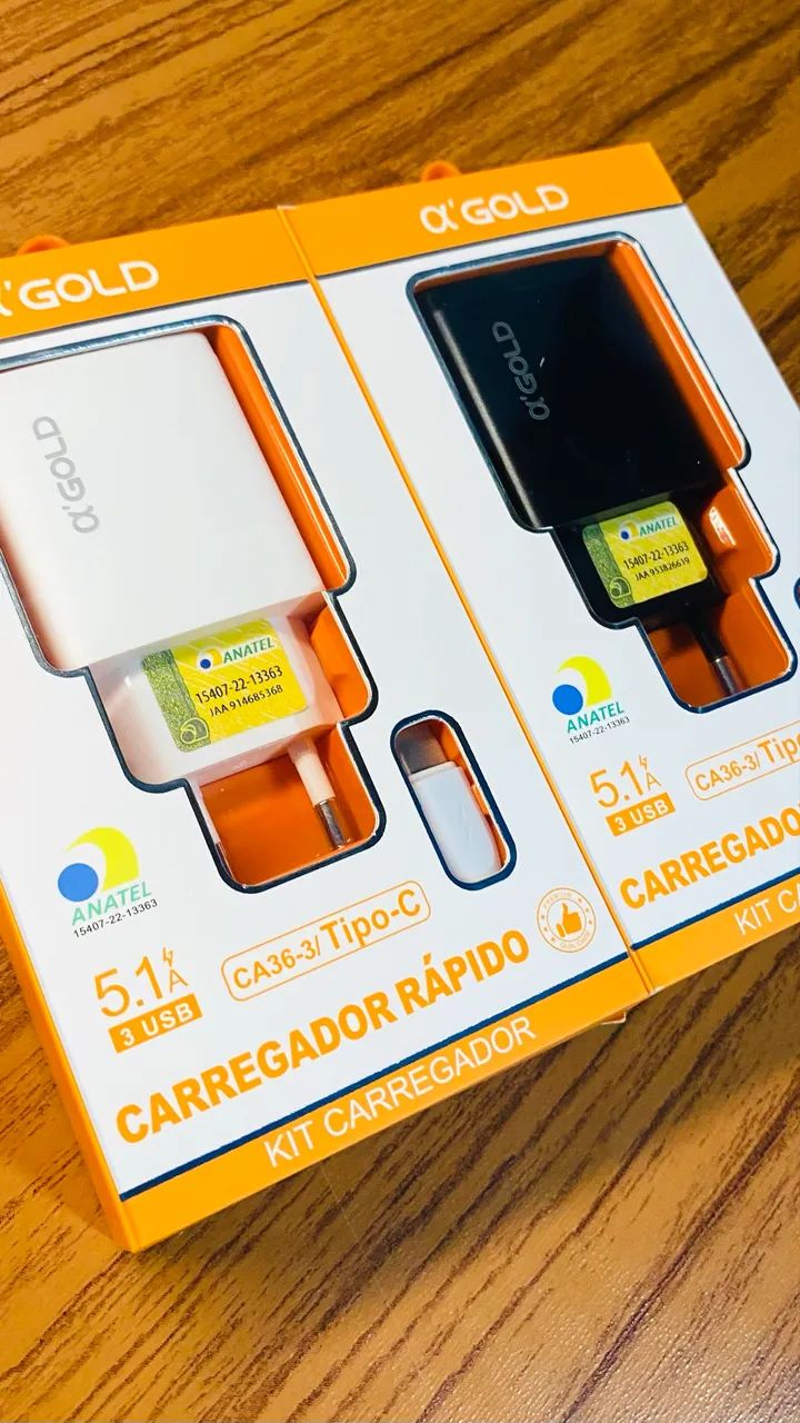 Carregador celular tipo c com 3 entradas usb - Foto 2