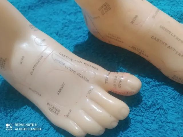 Modelo Anatômico Par De Pés Para Reflexologia - 19 Cm - Foto 3