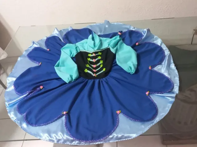 FANTASIA INFANTIL ANNA (FROZEN), VESTIDO EM CREPE E CETIM. TAM (P)
