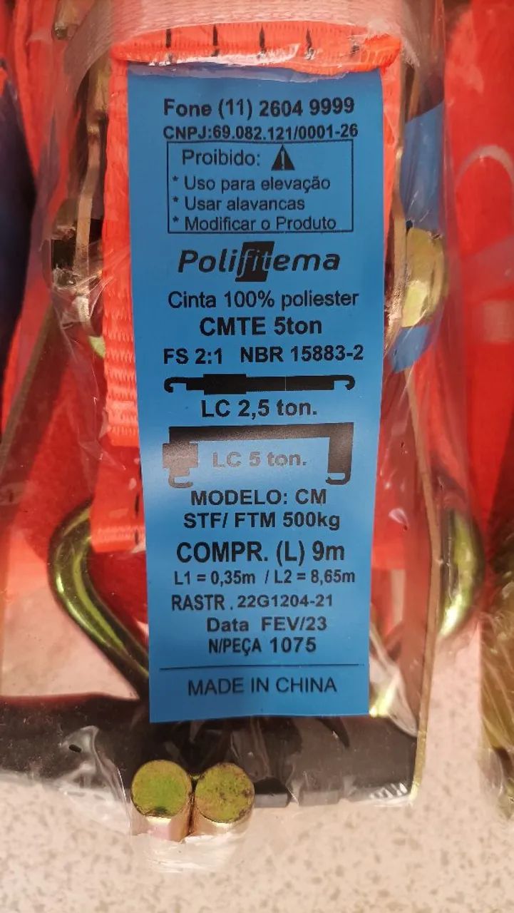8 Cintas de amarração de carga  - Foto 2