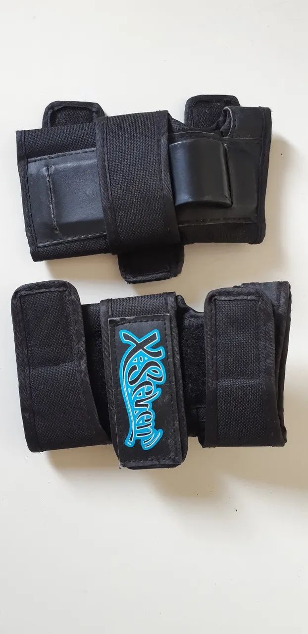 Kit Joelheira, Cotoveleira e munhequeira para skate e patins. Usado, mas em bom estado. - Foto 2