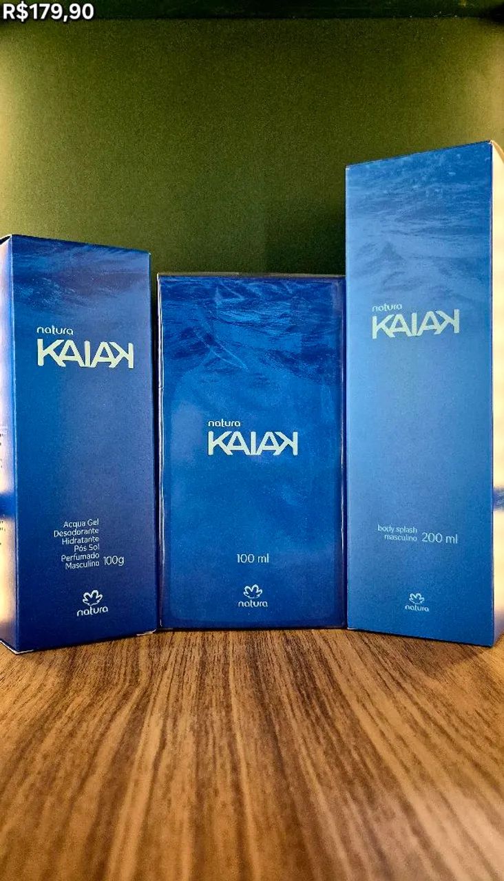 Kits de Perfume Natura Kaiak Masculino e Feminino (3 itens)