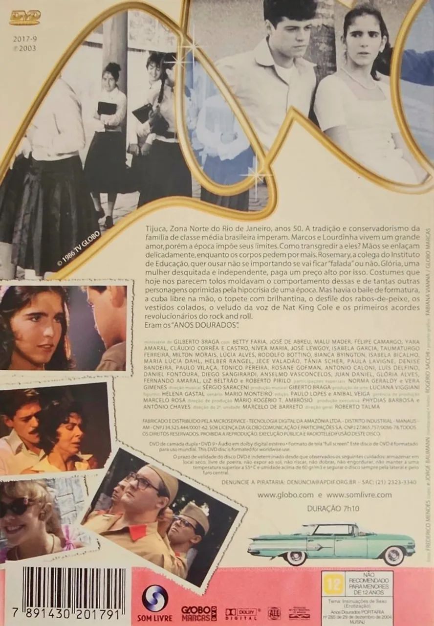 BOX DVD Anos Dourados - Malu Mader e Felipe Camargo Novo - Foto 2