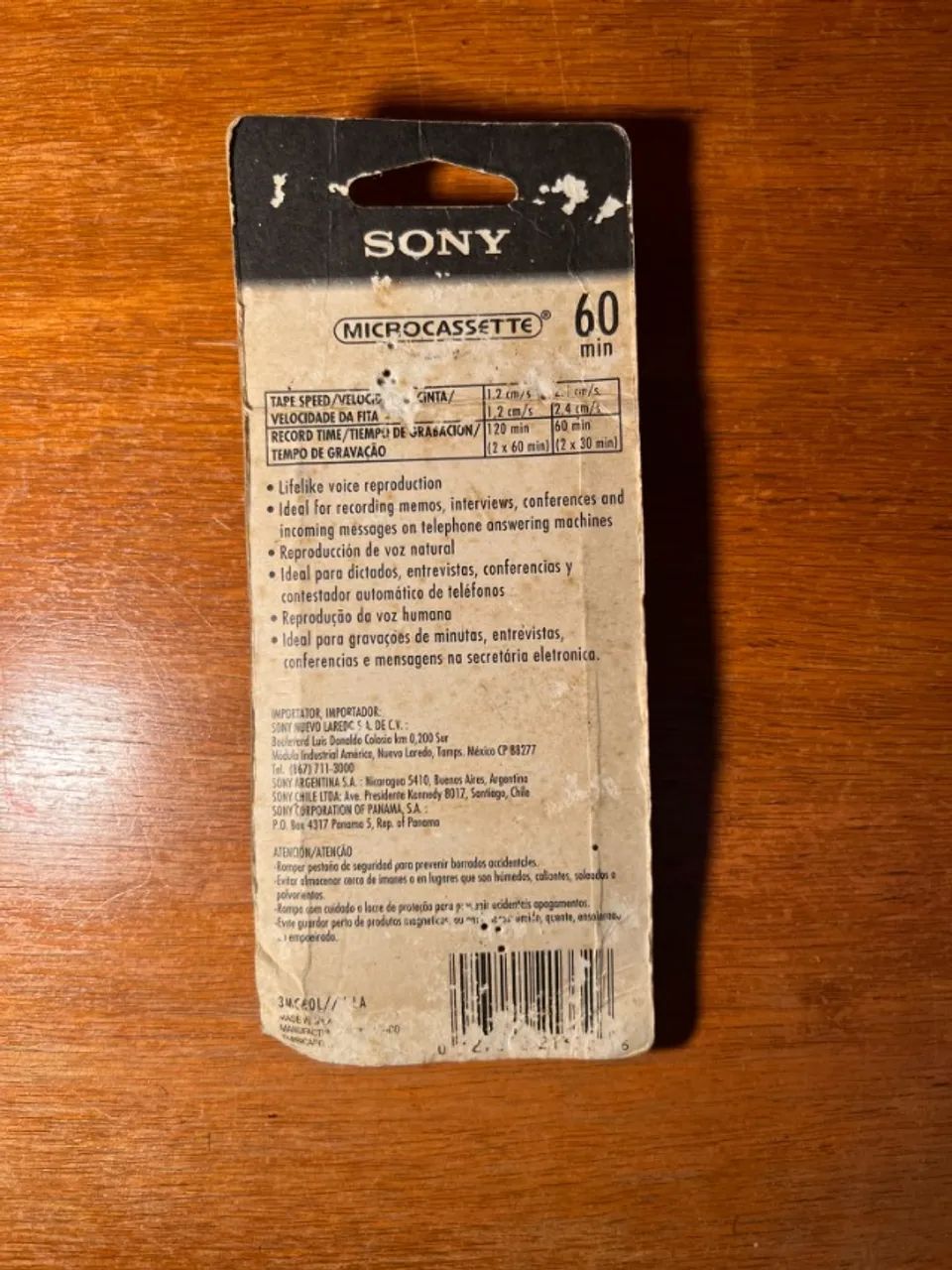 (2) Sony Microcassette Fita Cassete 60min - NUNCA USADAS - Virgem - RELÍQUIA - Foto 2