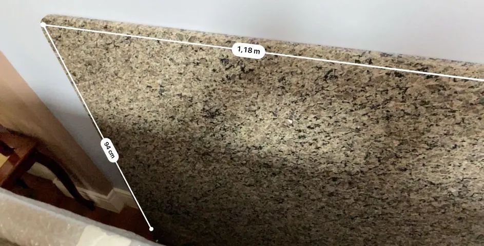 Mesa de granito com pés de ferro - Foto 2
