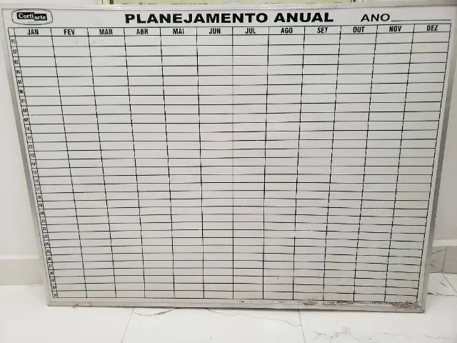 Quadro Branco Planejamento Anual 119x90