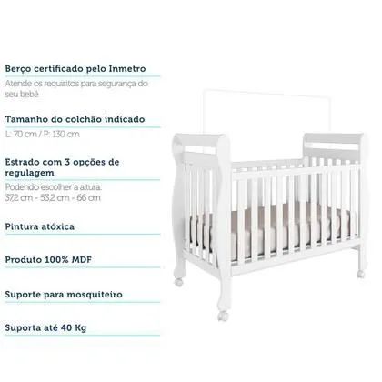 Adjustable Baby Crib, 100% MDF, Well-Maintained