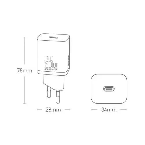 Carregador Rápido Mini Usb C Turbo Baseus 25w - Foto 5