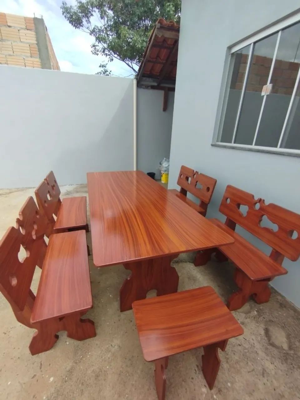 Conjunto de mesa pedra de ardósia  - Foto 5