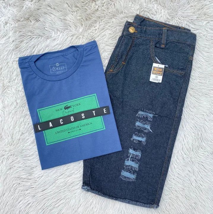 Kits Tam M Camisa e Bermuda Jeans  - Foto 2