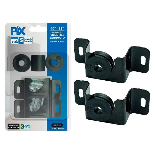 Suporte TV Fixo 10 a 85 Pol Compacto Preto 80Kg PX-30 - Foto 2
