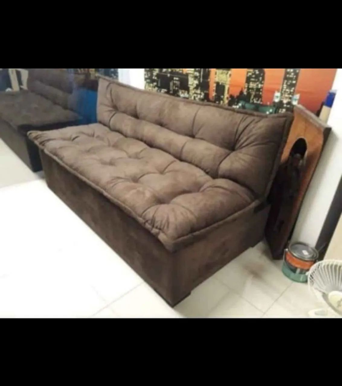 Sofá Cama Novo Marrom