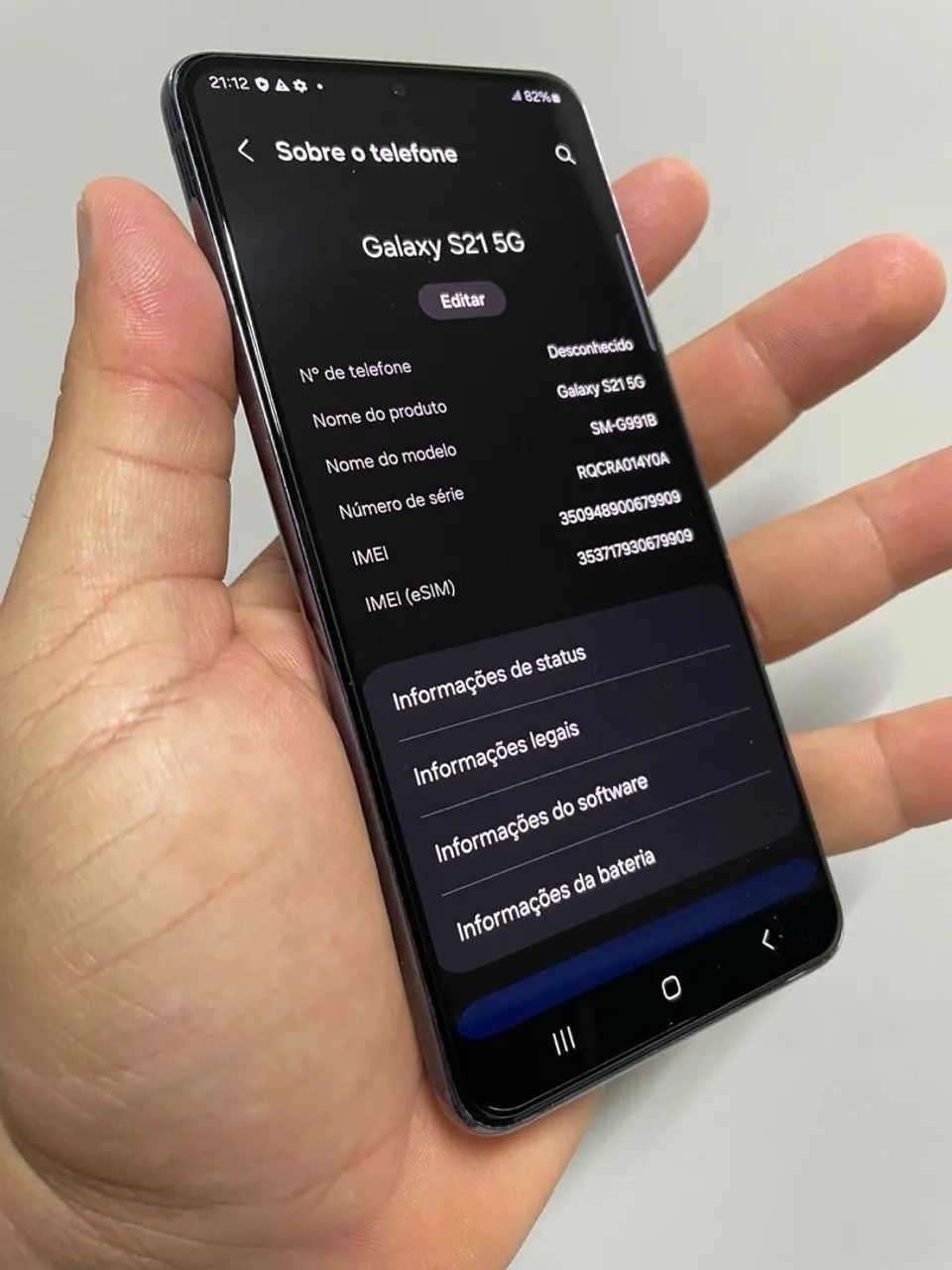 Samsung Galaxy S21 5G 8/128gb Preto todo original 12X no cartão VENDO/TROCO - Foto 3