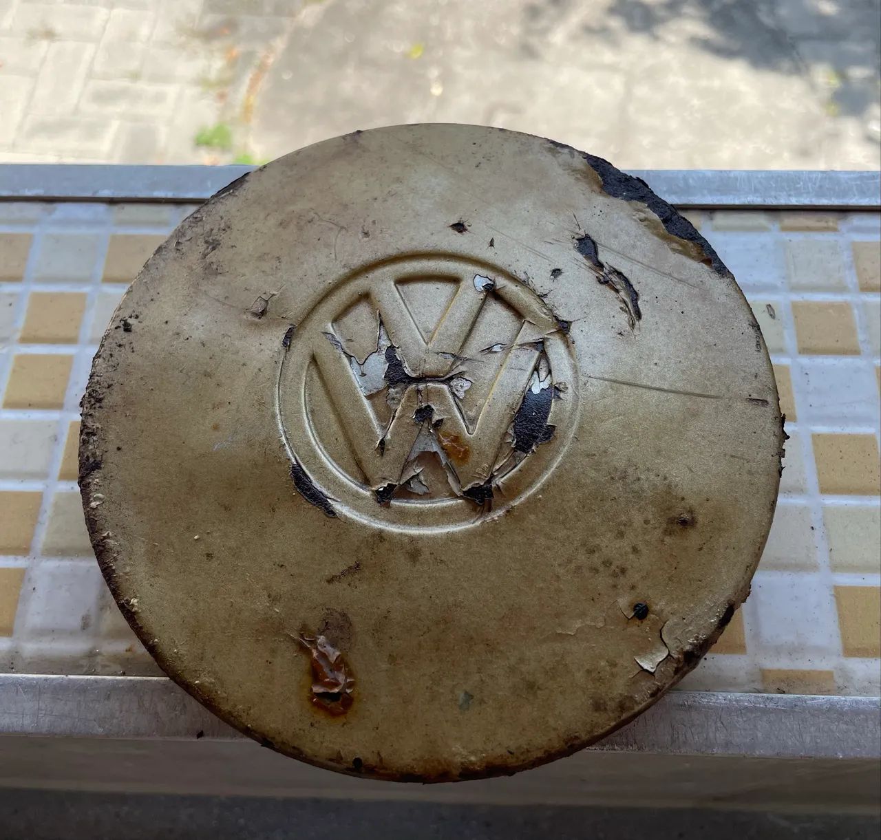 Calota Original Volkswagen Antiga (Fusca, Brasília) - Peça de Restauração/Coleção