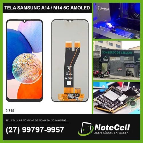 Tela Display Para Samsung A14 5G / M14 5G Original Flex A146 3.745 - Instalação Expressa