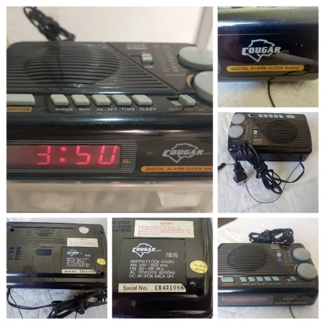 Rádio Relogio Cougar - Usa - 7878