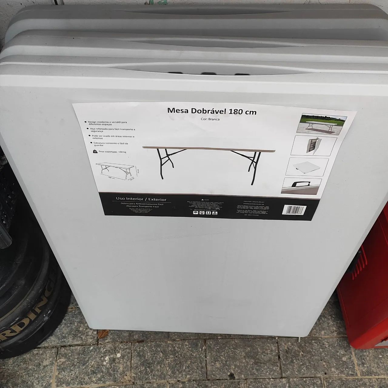 Mesa dobrável 1,80 nova sem uso  - Foto 2