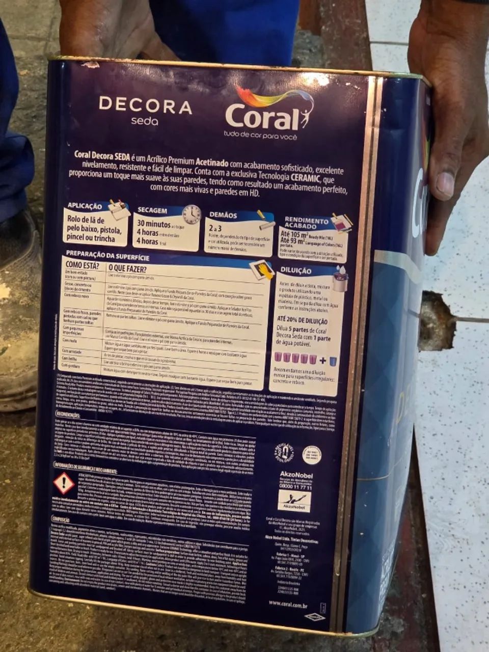 OPORTUNIDADE Lacrada Galão 18L Tinta Coral Decora Seda Acetinado Pérola  - Foto 2
