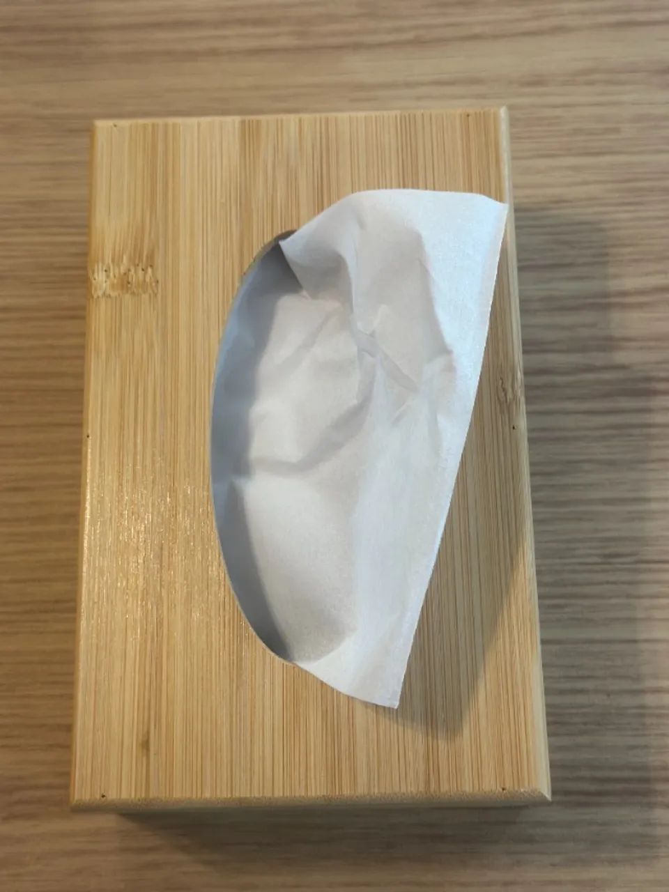 Caixa Porta Lenços De Papel Retangular Em Bambu Interfolhas - Foto 2