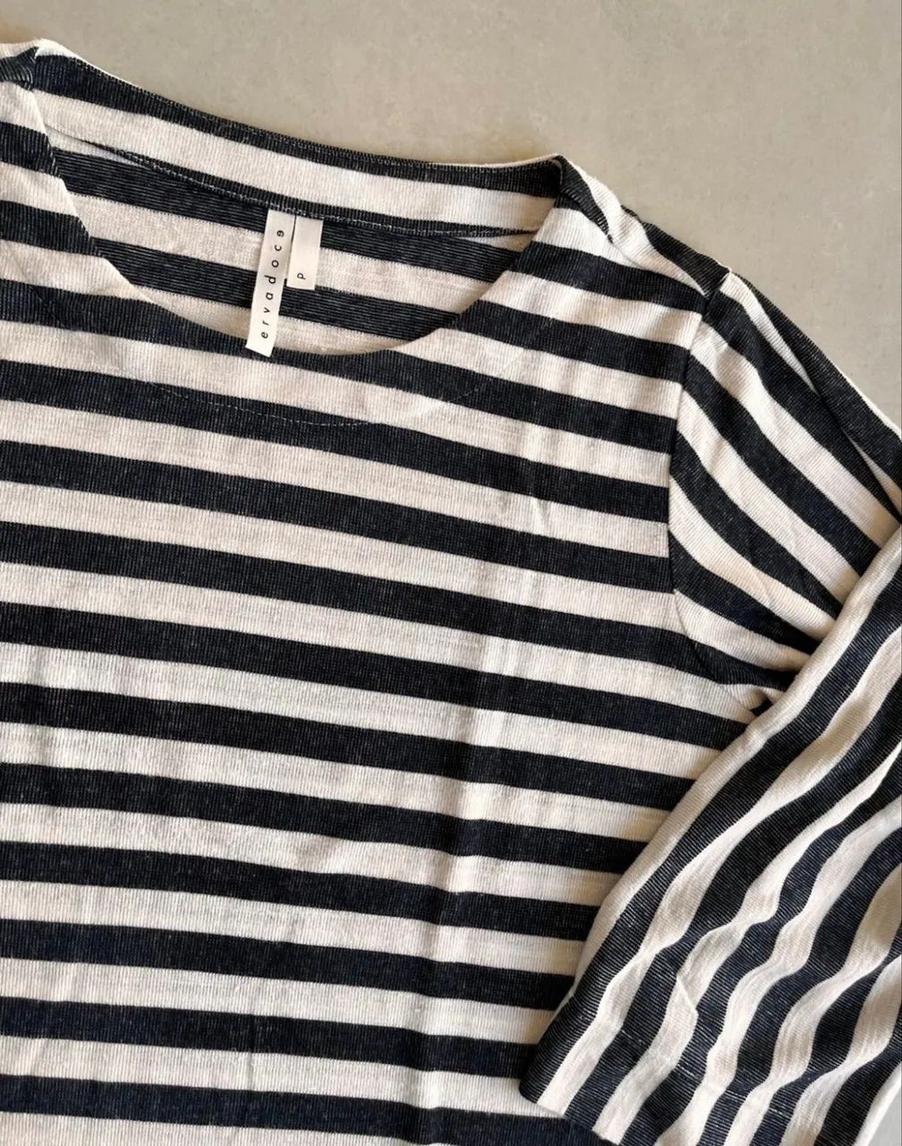  Blusa listrada azul e branco Erva Doce / P - Foto 3