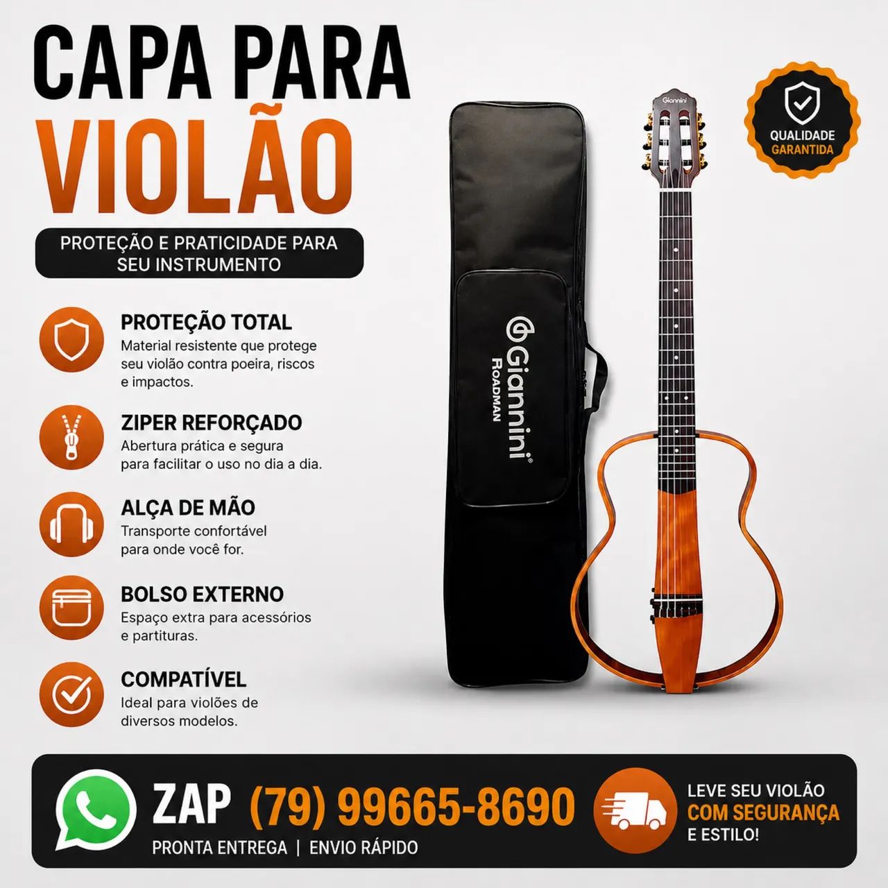Capa para Violão Giannini Roadman - Novas