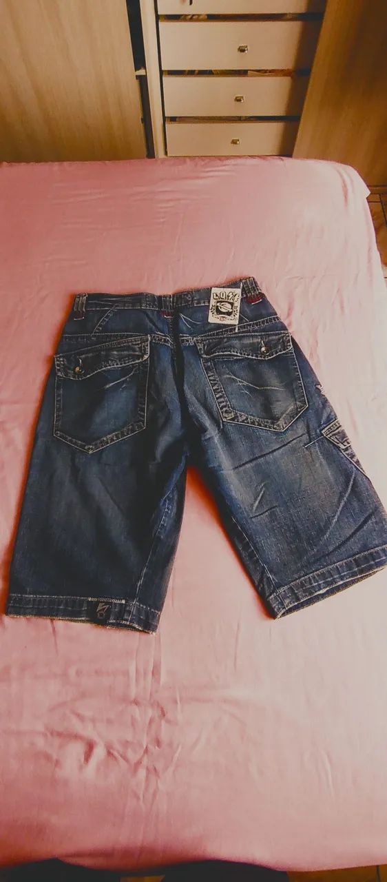 Bermuda Jeans, estonado Masculina Lost