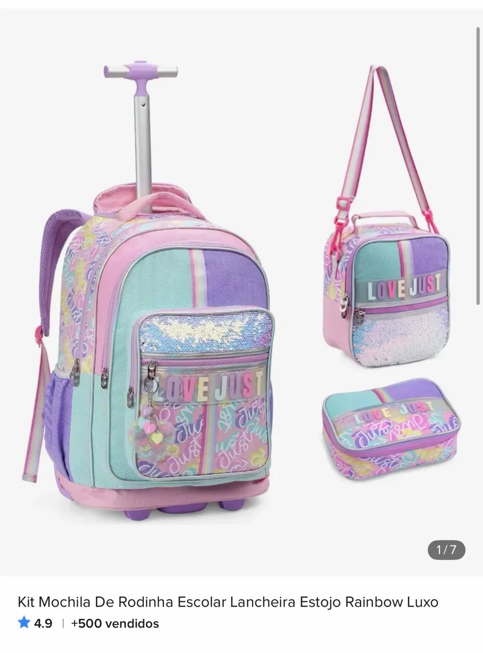 Kit mochila de rodinhas 360° - Foto 2
