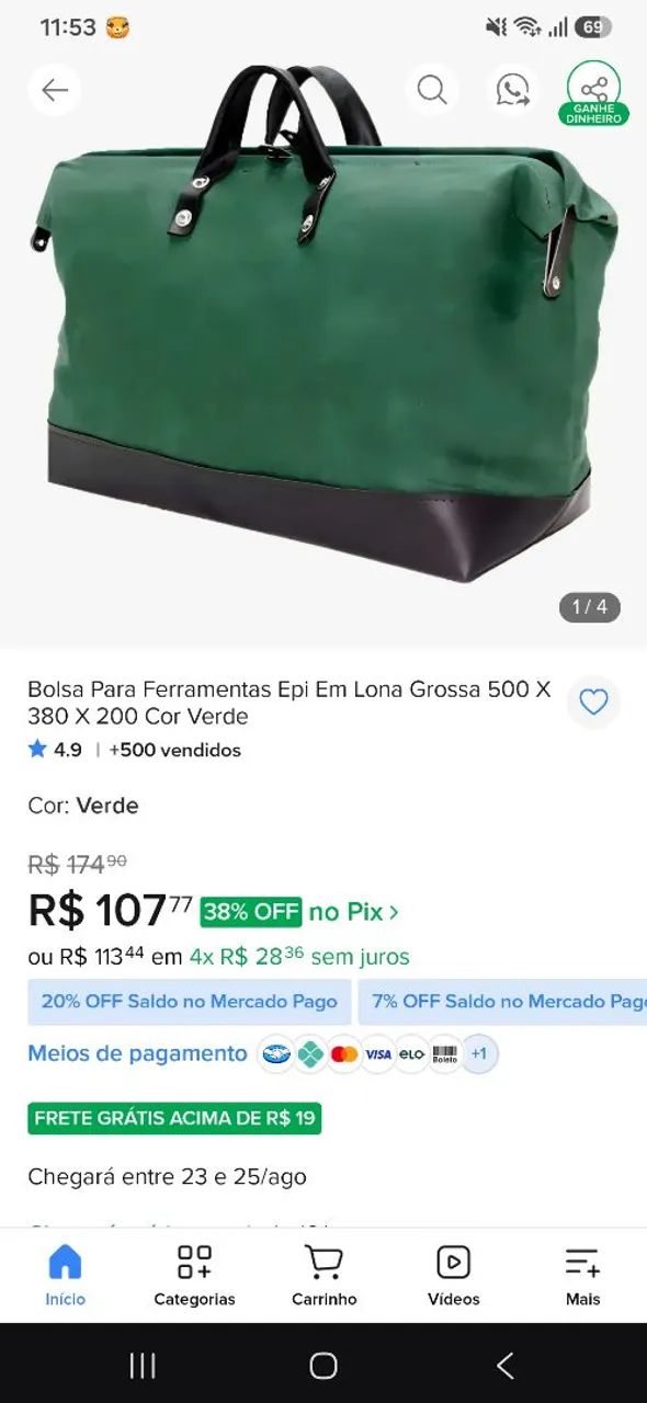 Cinto eletricista e bolsa de material 