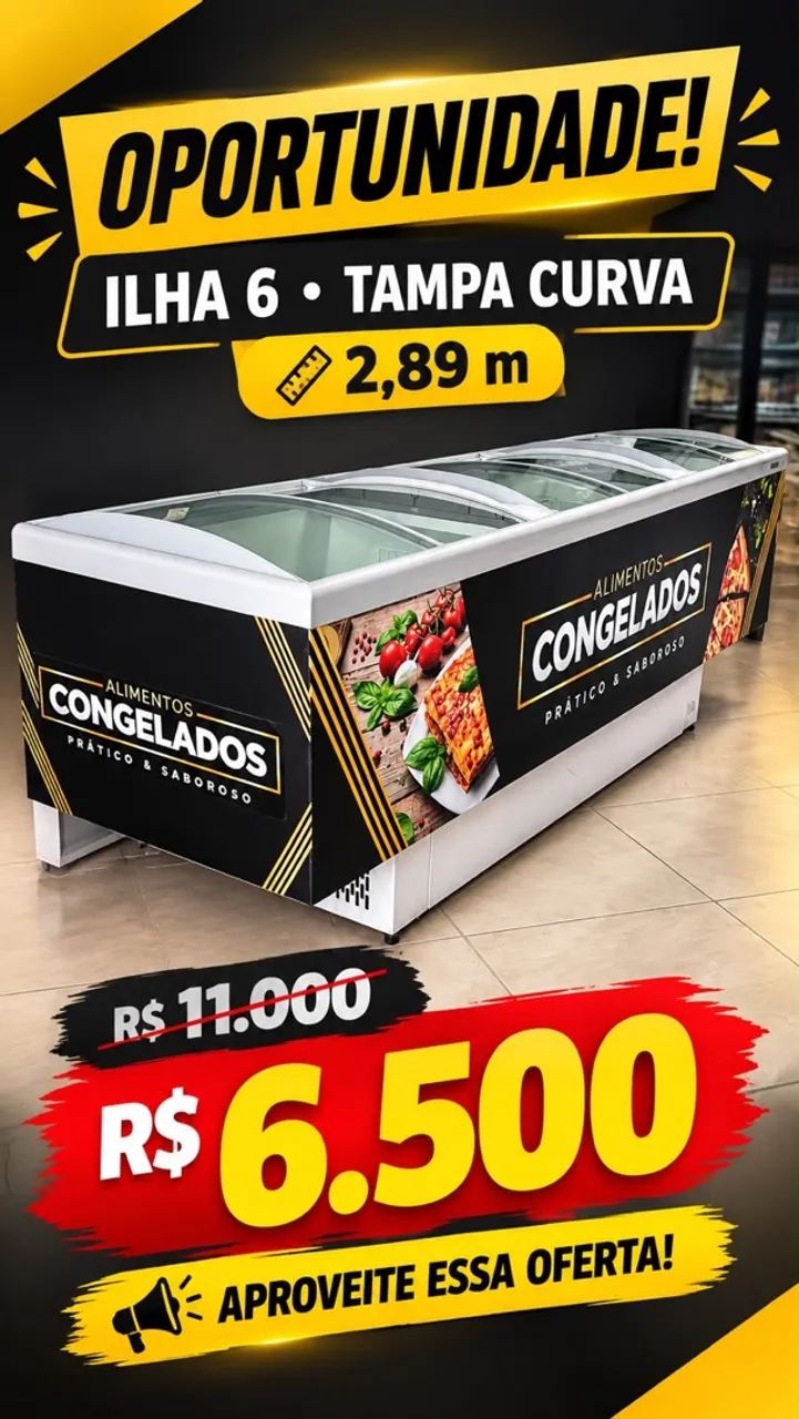 Freezer Horizontal Ilha 2,89m - Geladeiras e Freezers - Nova