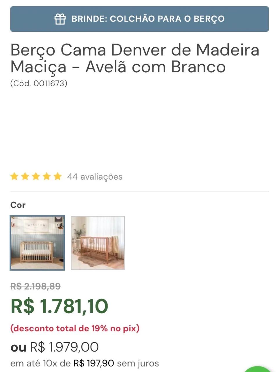 Berço/ cama denver tulipa - acompanha colchão e um lençol.  - Foto 3
