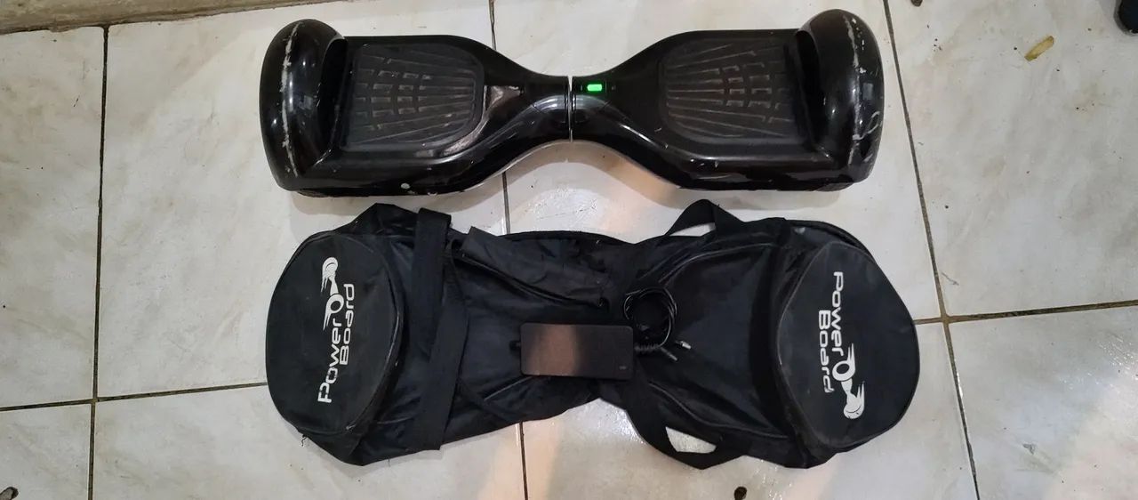 Hoverboard Skate Elétrico Smart Balance Wheel 6,5 Polegadas Led Azul - Preto Usado  - Foto 5