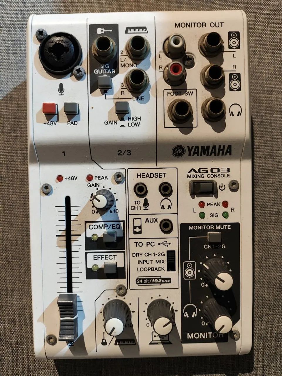 Mesa de som/Interface de áudio Yamaha AG03  - Foto 3