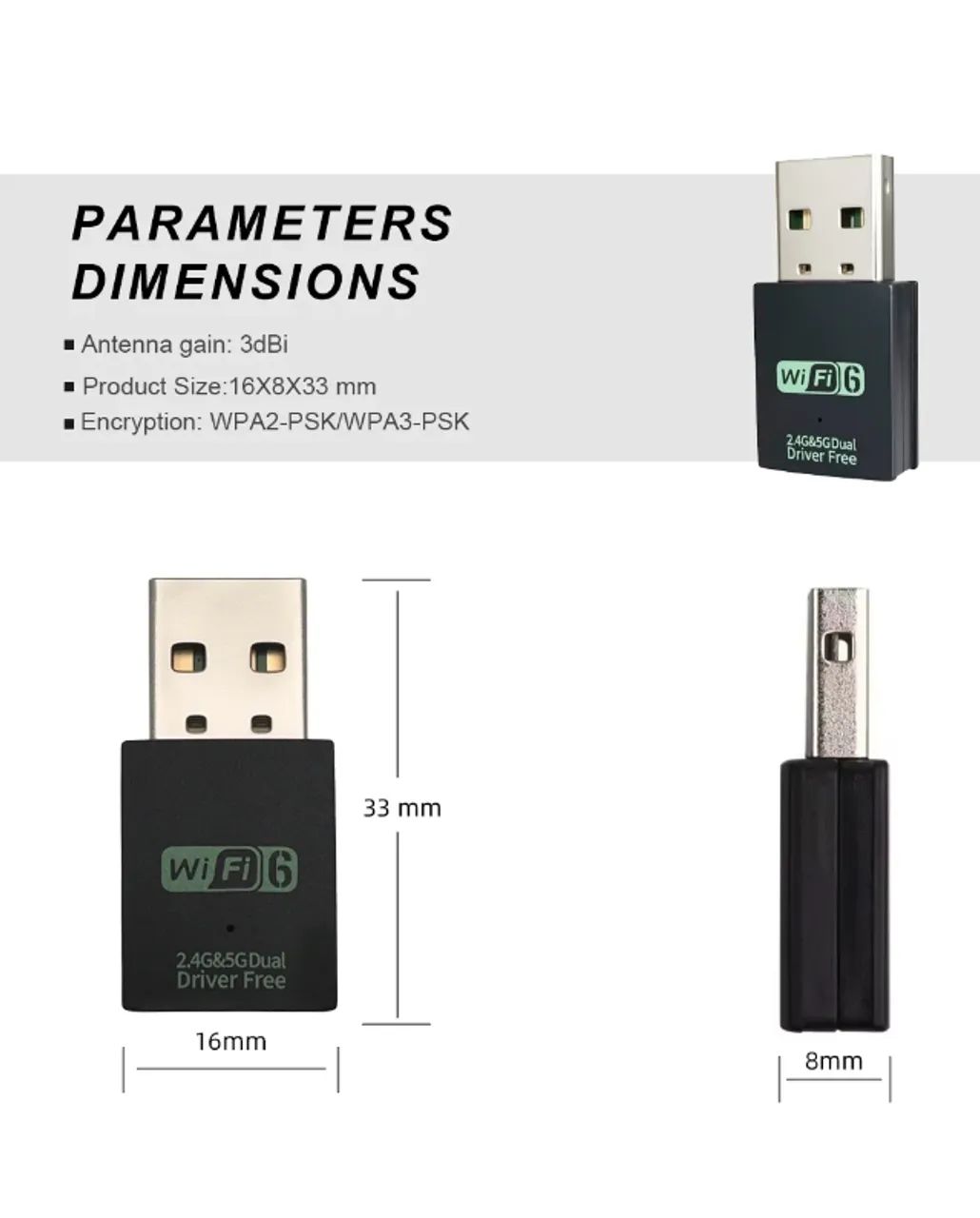Adaptador USB Wi-Fi 6 AX900 Dual Band 900Mbps - Foto 4