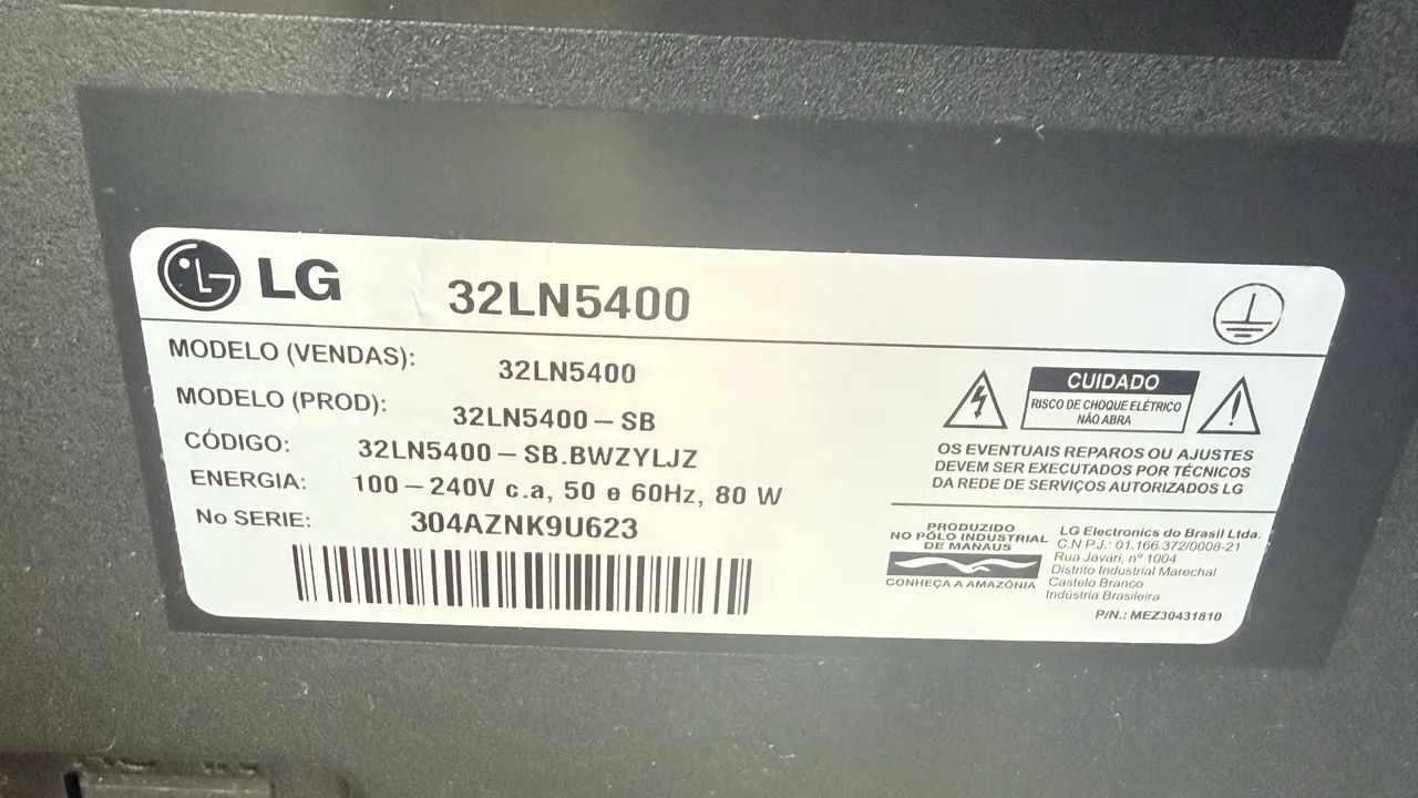 Vendo TV LG 32 polegadas para retirada de peça ou conserto - Foto 4