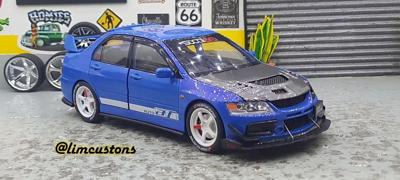 Mitsubishi evo Drift Miniatura 1:24 Alloy Models 