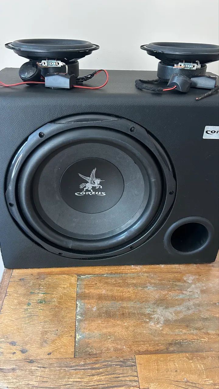 Caixa amplificada Corzuz 10 polegadas Mais kit duas vias JBL - Foto 2