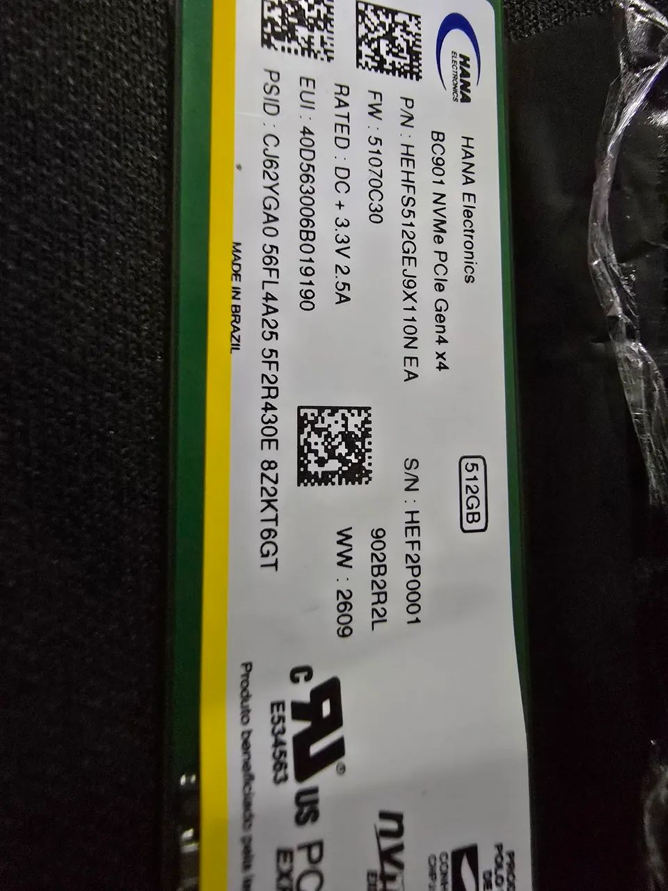 512gb SSD NVME  PCIE GEN4 NOVA NOTEBOOK 
