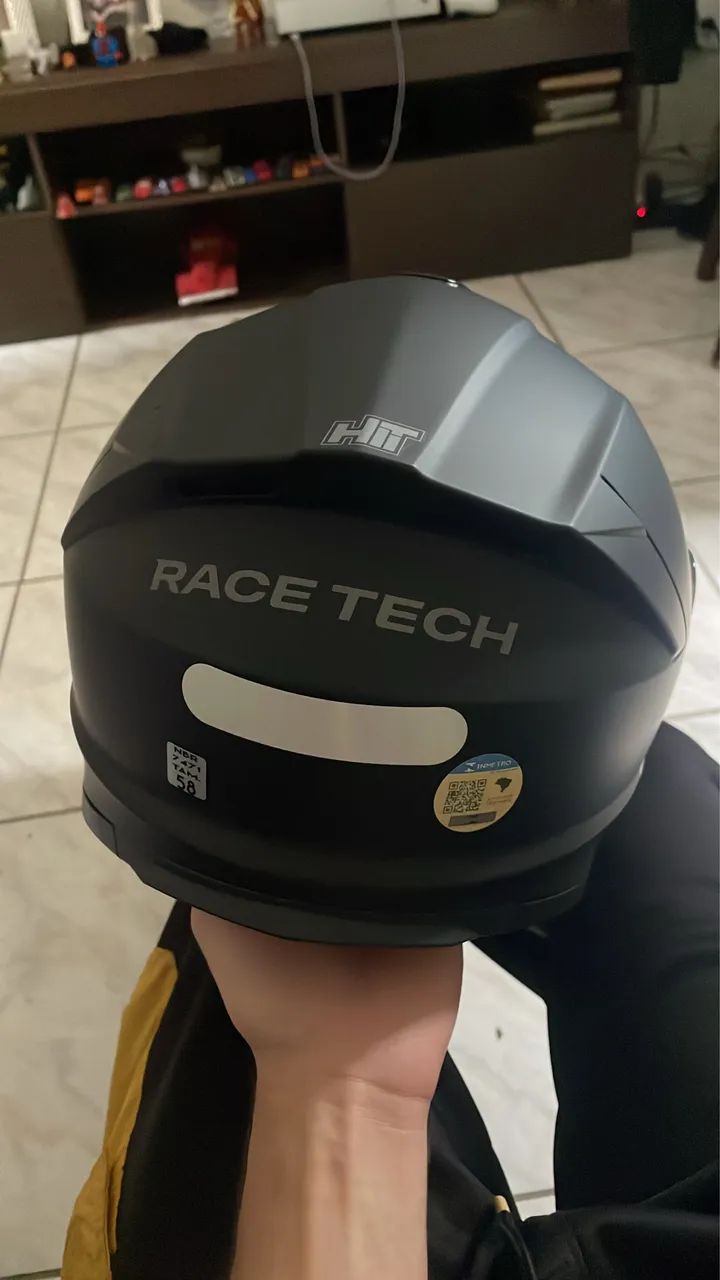 Capacete RACE TECH HIT 58 BLACK - Foto 5