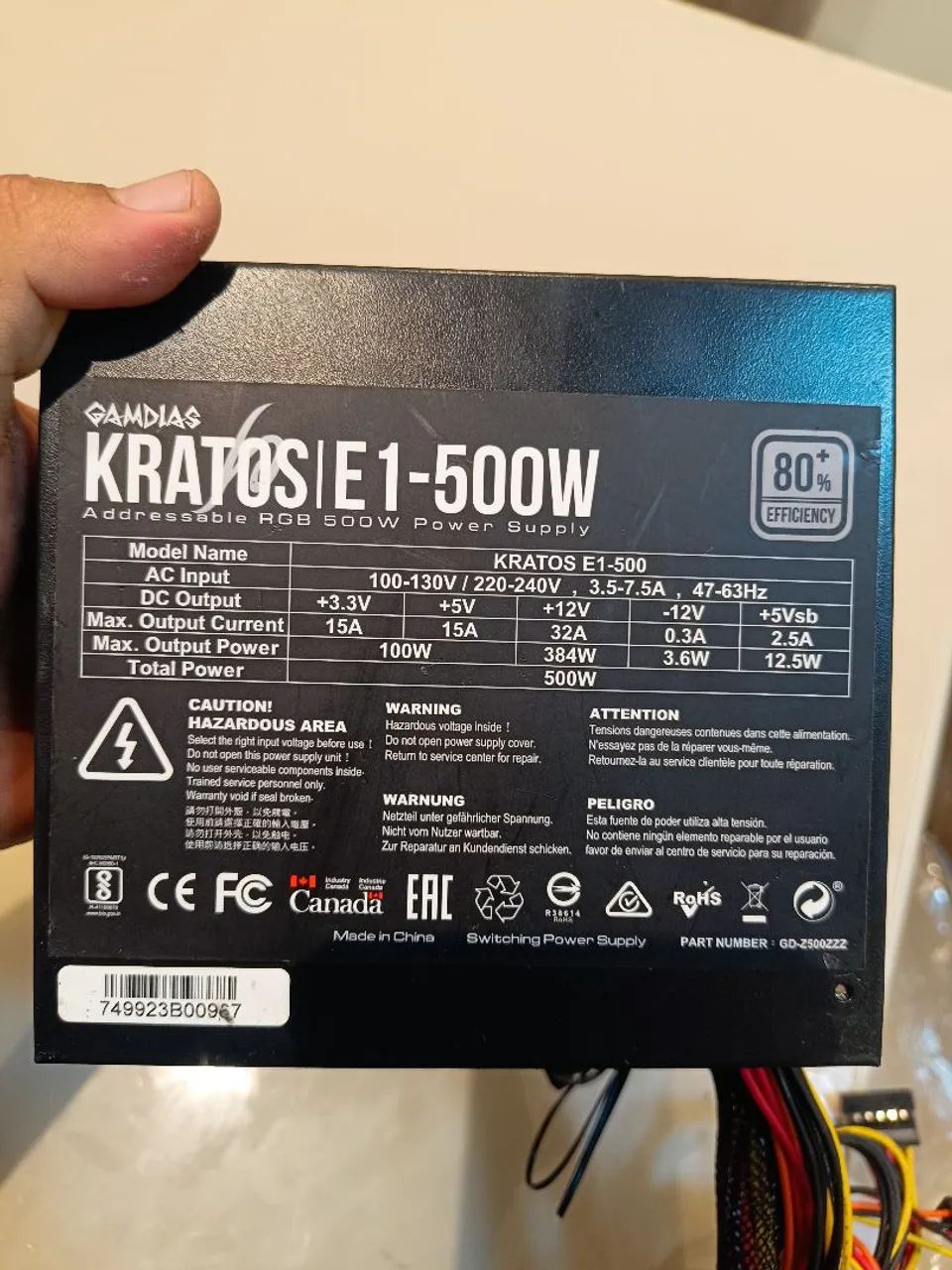 Fonte REAL 500w 80 plus - Foto 3