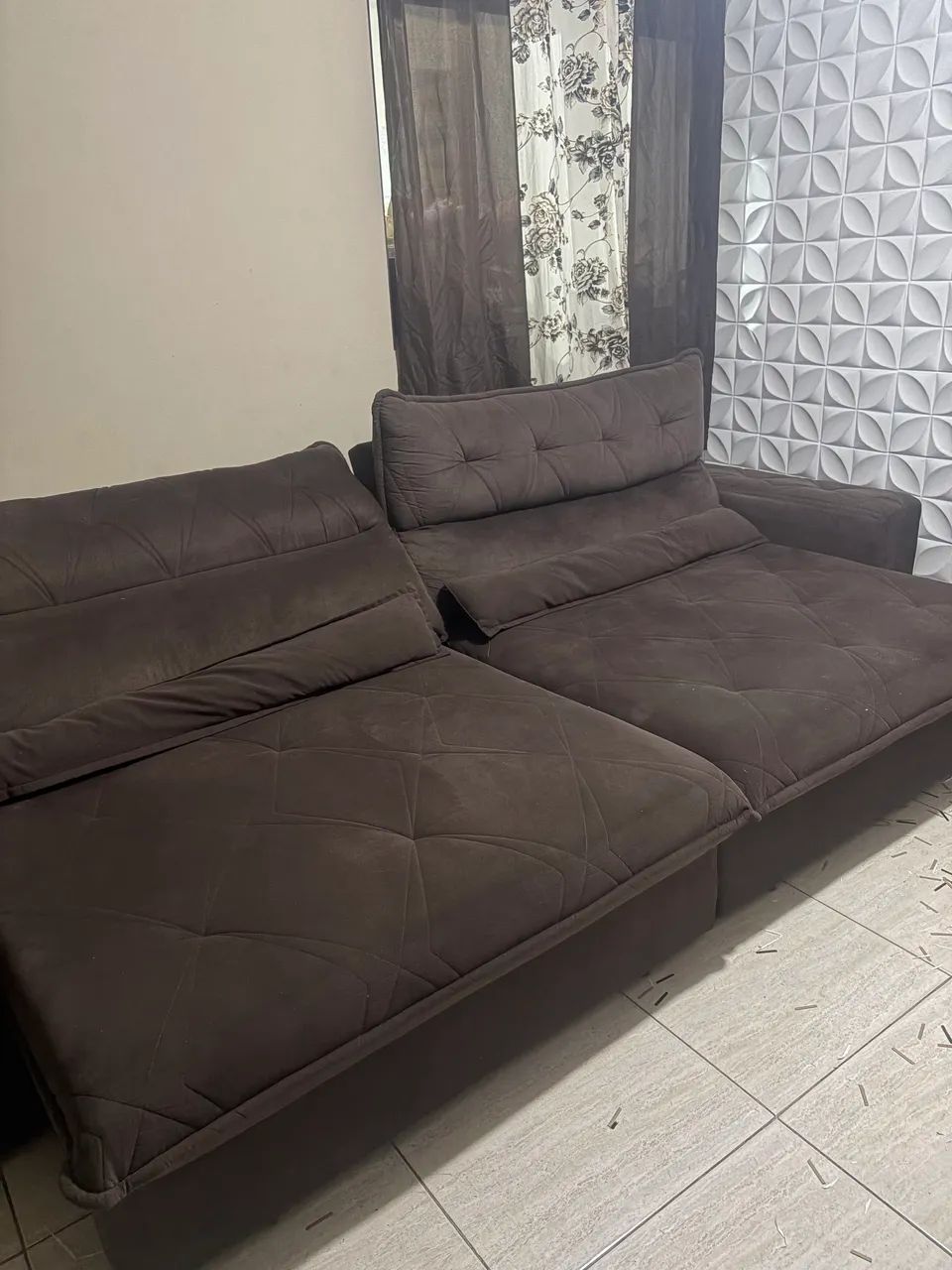 Sofá retrátil e reclinável 3 metros  - Foto 2