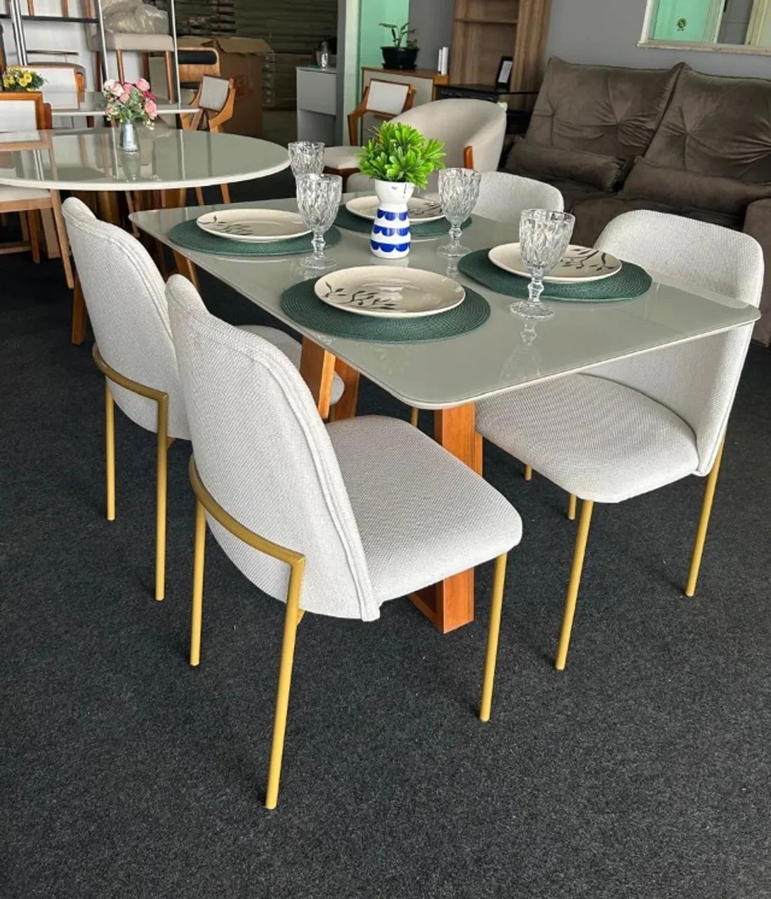 Mesa de Jantar Emily com 4 Cadeiras Monaco 120x80 - Forte Atacadista - ENTREGAMOS EM 24H - Foto 2