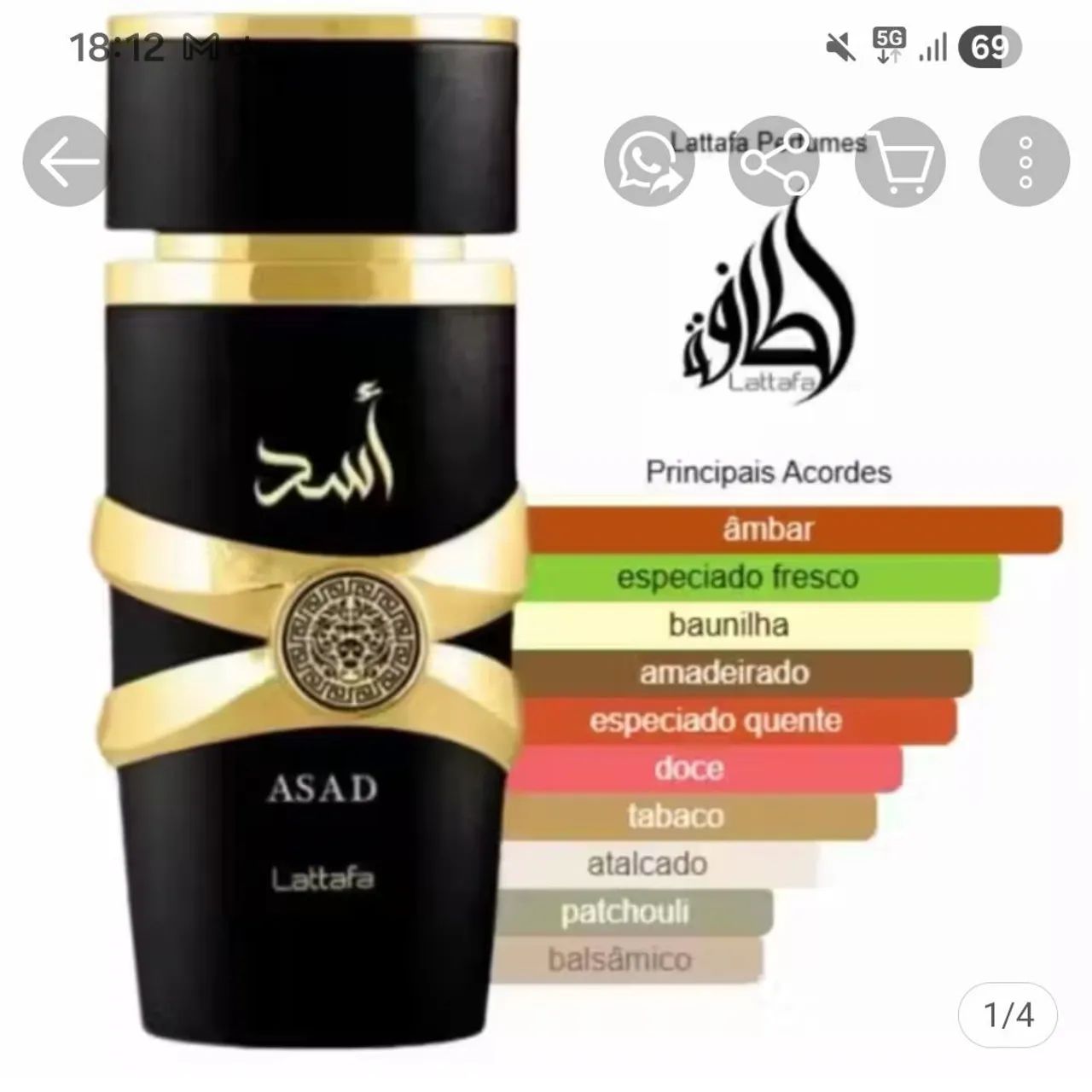 Perfume Arabe Masculino Asad - Foto 2