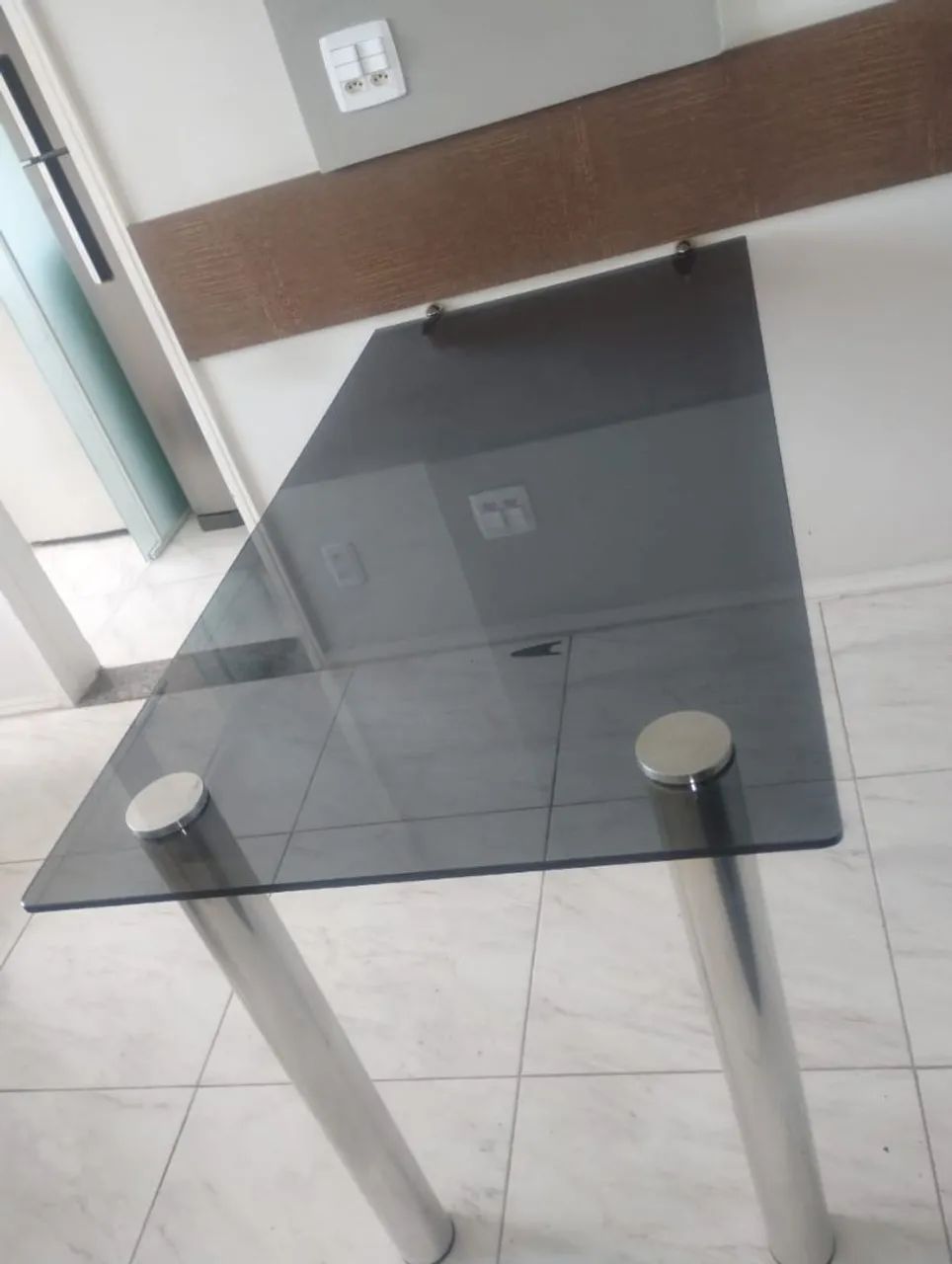 MESA  de  VIDRO  TEMPERADO  FUMÊ  - Foto 3