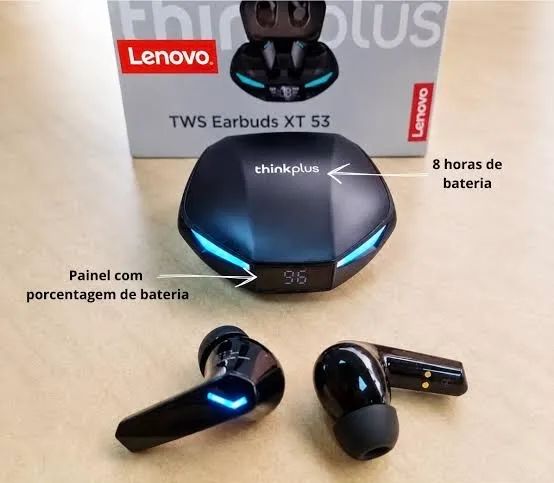 Fone Sem Fio Lenovo XT53 (GM2 Pro Max) - Bluetooth 5.4 com Display LED - Foto 3