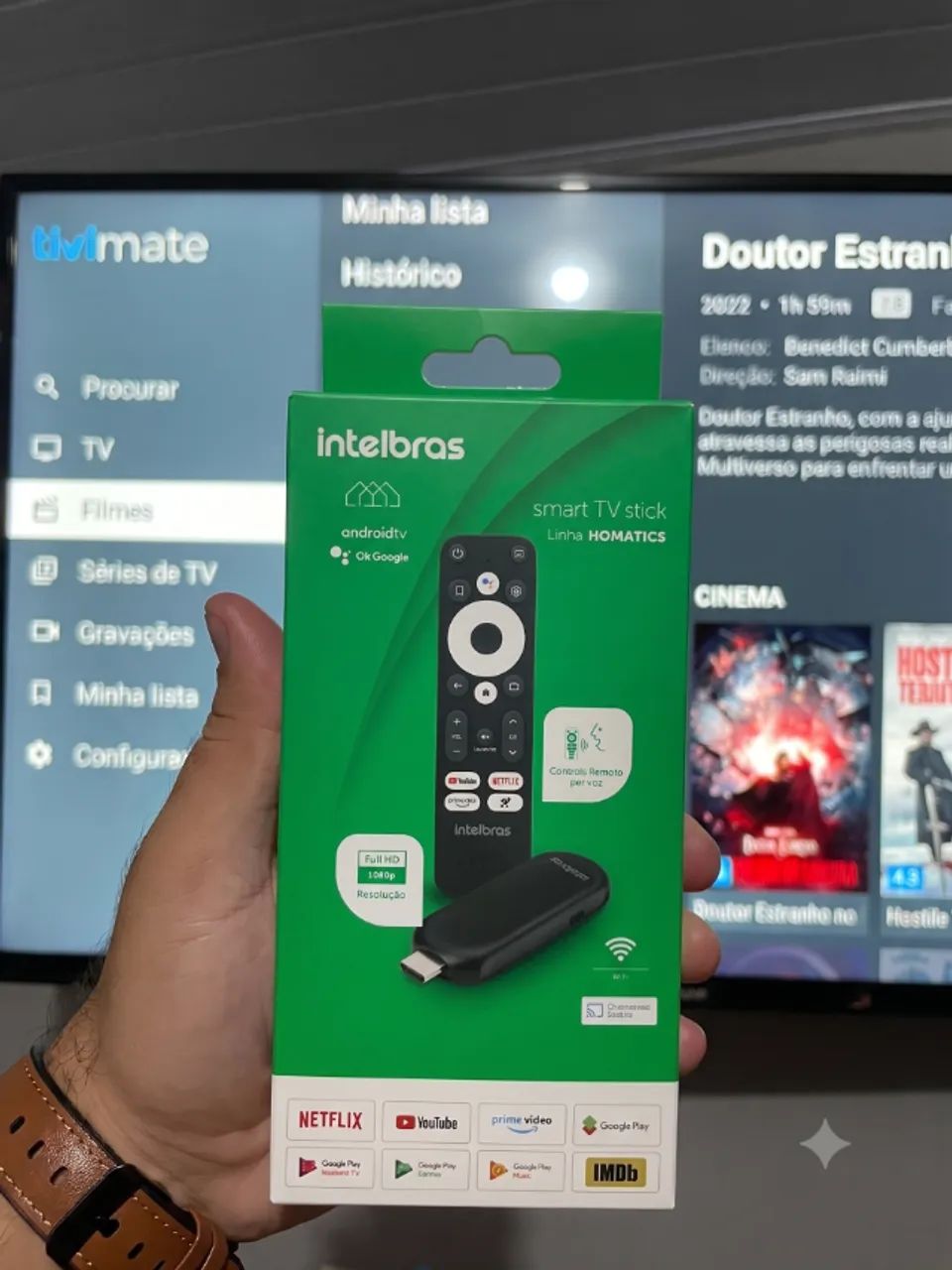 Smart tv stick intelbras FHD